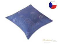 Damaškový povlak na polštář 40x40 EXCELLENT DIAMANT Medúzy modrofialové