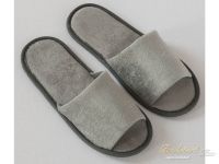 Hotelové pantofle šedé bez špičky LUX